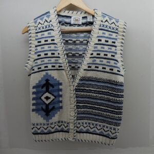 Vintage Marsh Landing Womens Geometric Cottagecore Cardigan Cable Knit Size S